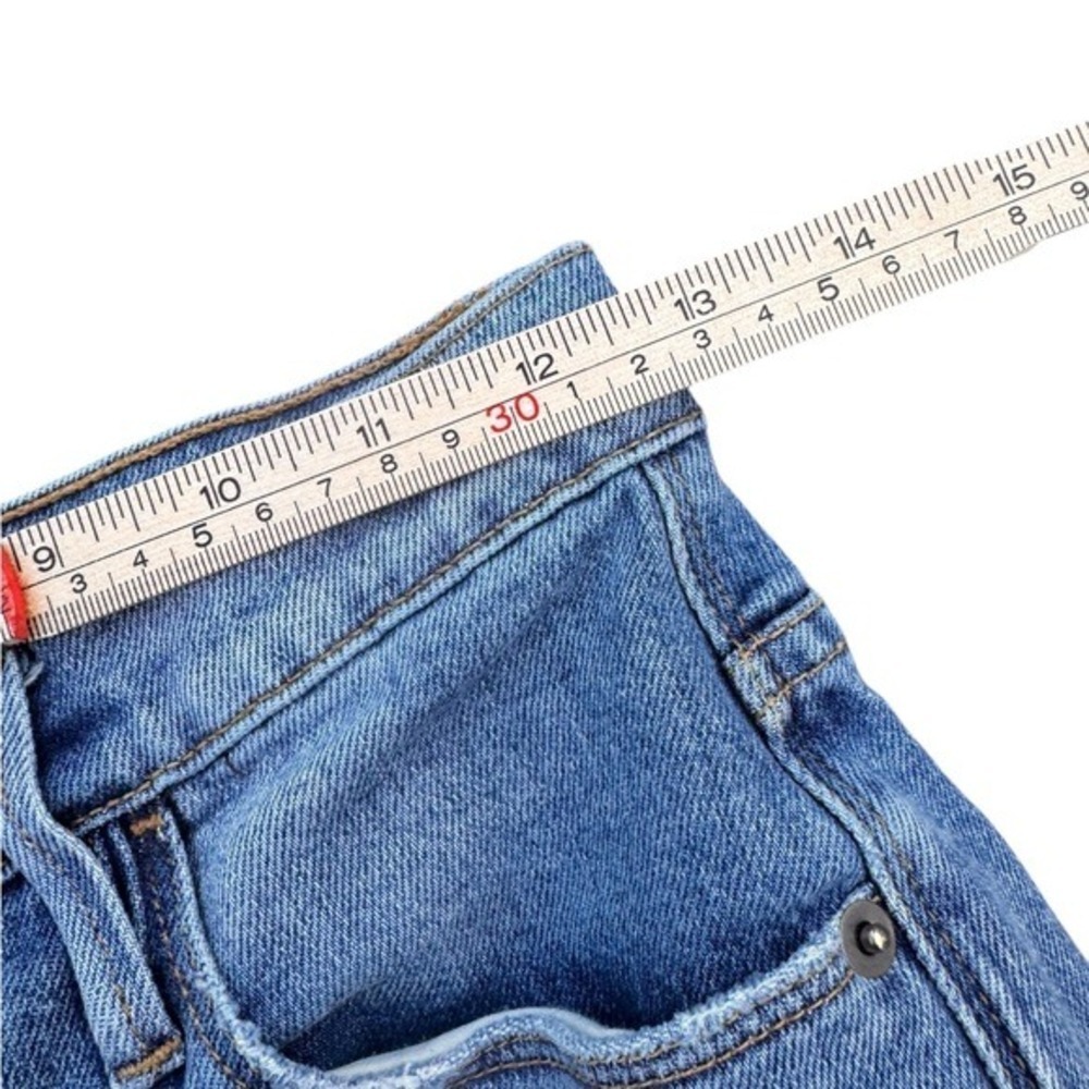 FRAME Le Sylvie Slim Straight Cropped Jeans Raw Hem Mid Rise Size 26 Blue EUC - Picture 10 of 16